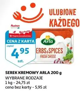 Auchan Serek twarogowy z ziołami i przyprawami Arla Apetina oferta