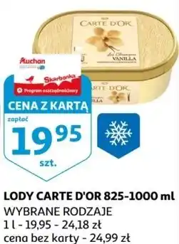 Auchan Lody vanilla Algida Carte D'or Les Classiques oferta