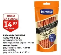 Auchan Kabanosy drobiowe paluszki Tarczyński Exclusive oferta