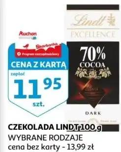 Auchan Czekolada 70% cocoa Lindt Excellence oferta