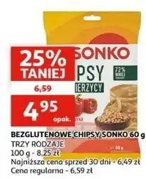 Auchan Chipsy z ciecierzycy paprykowe Sonko oferta