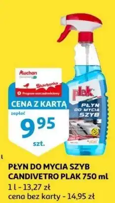 Auchan Spray candivetro czyste szyby Plak oferta