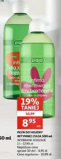 Auchan Płyn do higieny intymnej macierzanka Ziaja Intima oferta