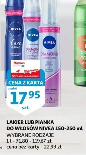 Auchan Pianka do włosów Nivea Diamond Volume Care oferta