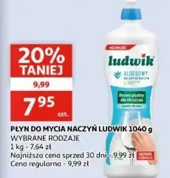 Auchan Balsam do mycia naczyń aloesowy Ludwik oferta