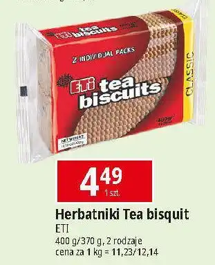 E.Leclerc Herbatniki kakaowe Eti Tea Biscuits oferta