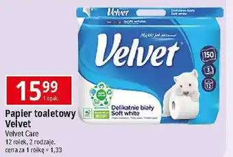 E.Leclerc Papier toaletowy delikatnie biały Velvet oferta