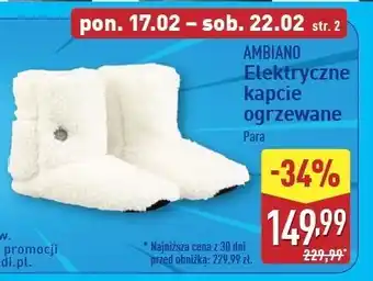 ALDI Kapcie ogrzewane Ambiano oferta