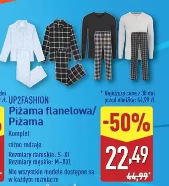 ALDI Piżama męska flanelowa Up2Fashion oferta