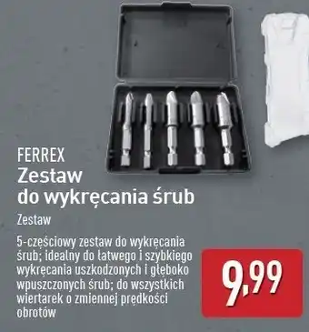 ALDI Zestaw do wykręcania śrub Ferrex oferta