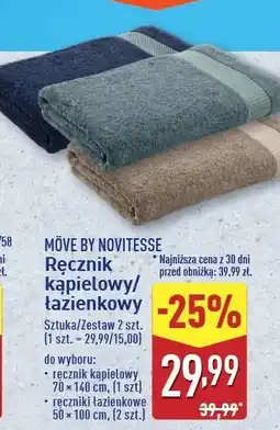 ALDI Ręcznik kąpielowy 70 x 140 cm Move By Novitesse oferta