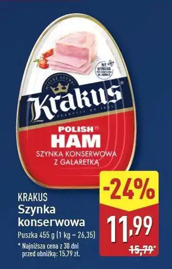 ALDI Szynka konserwowa Krakus Animex oferta