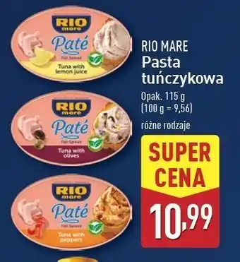 ALDI Pasta z tuńczyka cytryną Rio Mare oferta