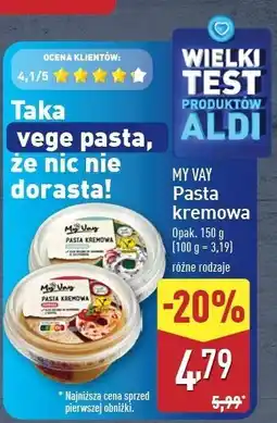 ALDI Pasta kremowa kanapkowa z papryką My Vay oferta