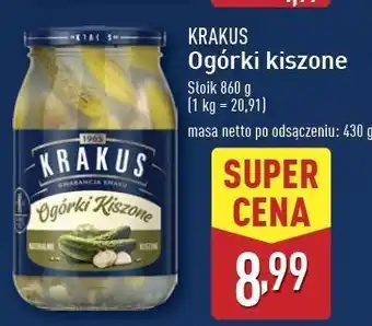 ALDI Ogórki kiszone Krakus Maspex oferta