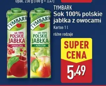 ALDI Sok 100% polskie jabłka z agrestem Tymbark 1936 oferta