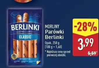 ALDI Parówki classic Morliny Berlinki oferta