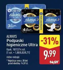 ALDI Podpaski ze skrzydełkami rozmiar 3 day & night Always Ultra oferta