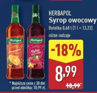 ALDI Syrop malina korzenna Herbapol oferta