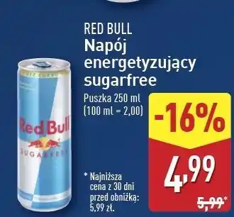 ALDI Napój energetyczny bez cukru Red Bull oferta