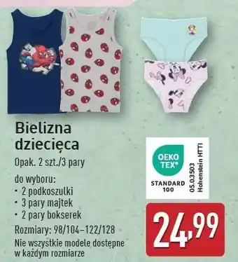 ALDI Majtki dziecięce oferta