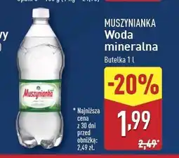 ALDI Woda niegazowana Muszynianka oferta