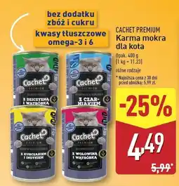 ALDI Karma dla kota dziczyzna i wątróbka Cachet oferta