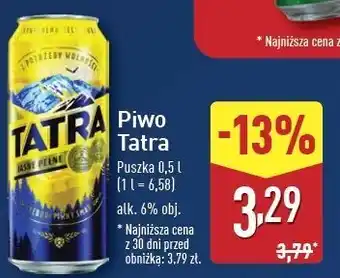 ALDI Piwo Tatra Jasne Pełne oferta