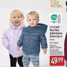 ALDI Kurtka dziecięca pikowana 98/104-122/128 Lily & Dan oferta