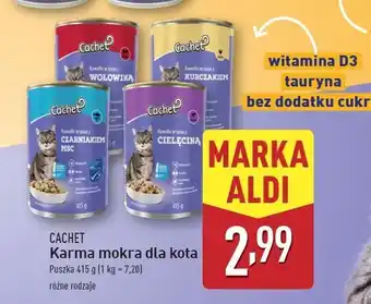 ALDI Karma dla kota z cielęciną Cachet oferta