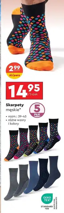 Biedronka Skarpety męskie oferta