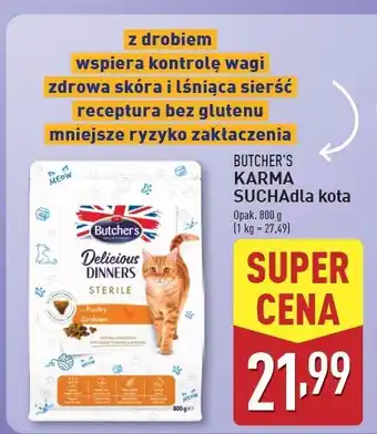 ALDI Karma dla kota pro sterile Butcher's Delicious Dinners oferta