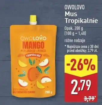 ALDI Mus mango Owolovo oferta