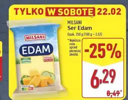 ALDI Ser edam w kawałku Milsani oferta