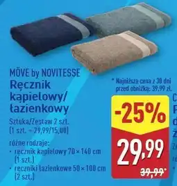 ALDI Ręcznik łazienkowy 50 x 100 cm Move By Novitesse oferta