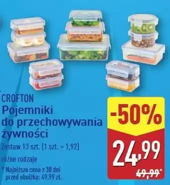 ALDI Pojemnikki na żywność Crofton oferta