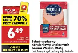 Biedronka Schab wędzony na wiśniowo w plastrach Kraina Wędlin oferta