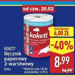 ALDI Ręcznik papierowy 2-warstwowy Kokett oferta