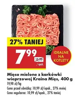 Biedronka Mięso mielone z karkówki wieprzowej Kraina Mięs oferta