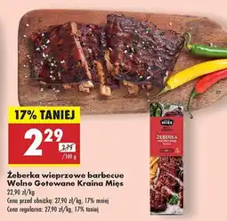 Biedronka Żeberka wieprzowe barbecue wolno gotowane Kraina Mięs oferta