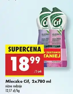 Biedronka Mleczko do czyszczenia z mikrokryształkami pink flowers + lilia Cif Cream oferta