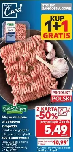 Kaufland Mięso mielone wieprzowe z łopatki Stoisko mięsne oferta