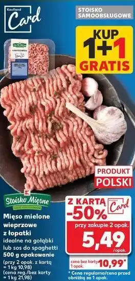 Kaufland Mięso mielone wieprzowe z łopatki Stoisko mięsne oferta