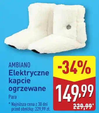 ALDI AMBIANO Elektryczne kapcie ogrzewane oferta