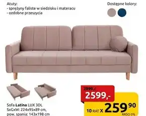 Black Red White Sofa Lux oferta