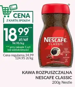 Społem NESCAFÉ Classic Kawa rozpuszczalna 200 g oferta