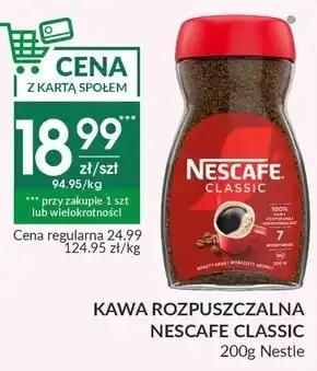 Społem NESCAFÉ Classic Kawa rozpuszczalna 200 g oferta