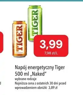 Społem Tiger Gazowany owocowy napój energetyzujący o smaku limonki i cytryny 500 ml oferta