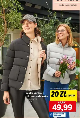 Lidl Esmara Lekka kurtka pikowana damska oferta