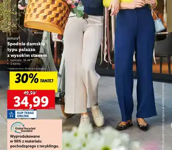 Lidl Esmara Spodnie damskie typu palazzo z wysokim stanem oferta